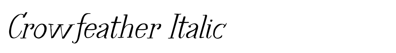 Crowfeather Italic